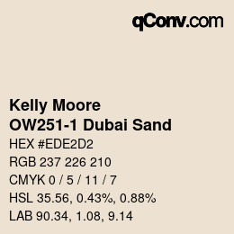 Código de color: Kelly Moore - OW251-1 Dubai Sand | qconv.com