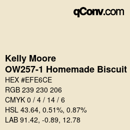 颜色代码: Kelly Moore - OW257-1 Homemade Biscuit | qconv.com
