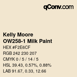 Code couleur: Kelly Moore - OW258-1 Milk Paint | qconv.com