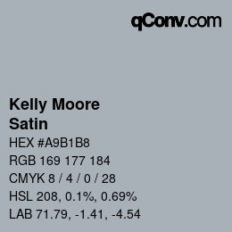 Farbcode: Kelly Moore - Satin | qconv.com