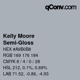 Farbcode: Kelly Moore - Semi-Gloss | qconv.com