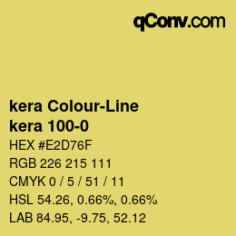 カラーコード: kera Colour-Line - kera 100-0 | qconv.com