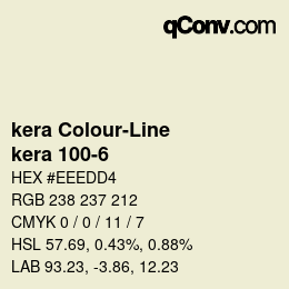 カラーコード: kera Colour-Line - kera 100-6 | qconv.com