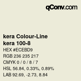 カラーコード: kera Colour-Line - kera 100-8 | qconv.com