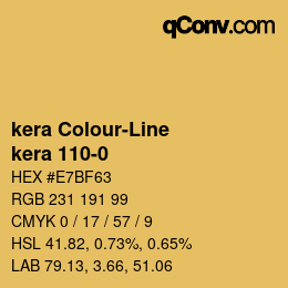 Código de color: kera Colour-Line - kera 110-0 | qconv.com