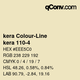 カラーコード: kera Colour-Line - kera 110-4 | qconv.com