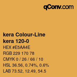 カラーコード: kera Colour-Line - kera 120-0 | qconv.com