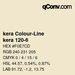 カラーコード: kera Colour-Line - kera 120-6 | qconv.com