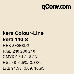 カラーコード: kera Colour-Line - kera 140-8 | qconv.com