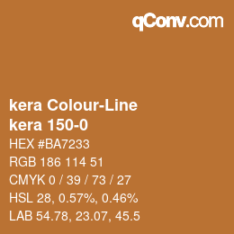 カラーコード: kera Colour-Line - kera 150-0 | qconv.com