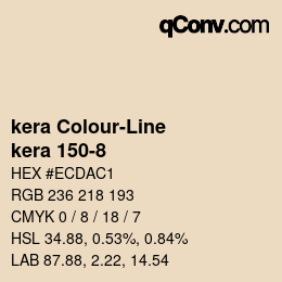 Farbcode: kera Colour-Line - kera 150-8 | qconv.com