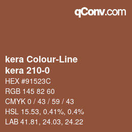 カラーコード: kera Colour-Line - kera 210-0 | qconv.com