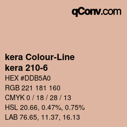 Código de color: kera Colour-Line - kera 210-6 | qconv.com