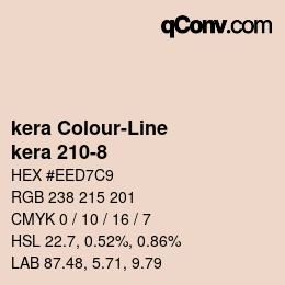 Código de color: kera Colour-Line - kera 210-8 | qconv.com