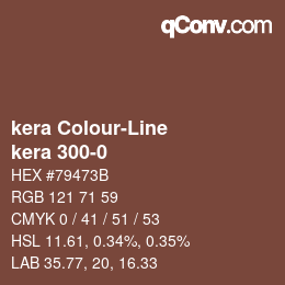 Color code: kera Colour-Line - kera 300-0 | qconv.com