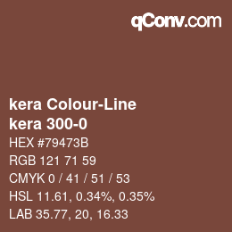 カラーコード: kera Colour-Line - kera 300-0 | qconv.com