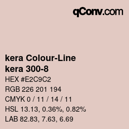 Código de color: kera Colour-Line - kera 300-8 | qconv.com