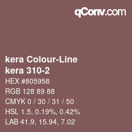 Farbcode: kera Colour-Line - kera 310-2 | qconv.com