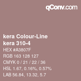 カラーコード: kera Colour-Line - kera 310-4 | qconv.com