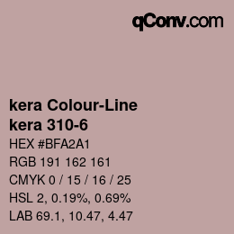 カラーコード: kera Colour-Line - kera 310-6 | qconv.com