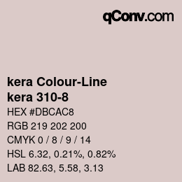 カラーコード: kera Colour-Line - kera 310-8 | qconv.com