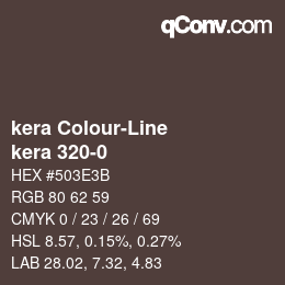 カラーコード: kera Colour-Line - kera 320-0 | qconv.com