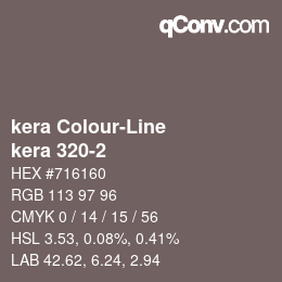 カラーコード: kera Colour-Line - kera 320-2 | qconv.com