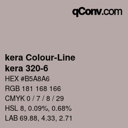 カラーコード: kera Colour-Line - kera 320-6 | qconv.com