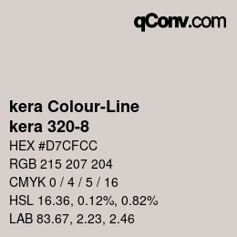 カラーコード: kera Colour-Line - kera 320-8 | qconv.com