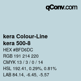 Código de color: kera Colour-Line - kera 500-8 | qconv.com