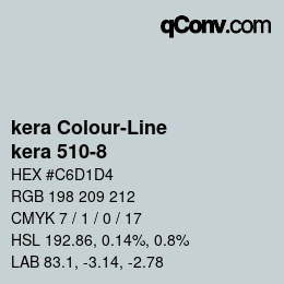 カラーコード: kera Colour-Line - kera 510-8 | qconv.com