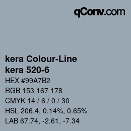 カラーコード: kera Colour-Line - kera 520-6 | qconv.com