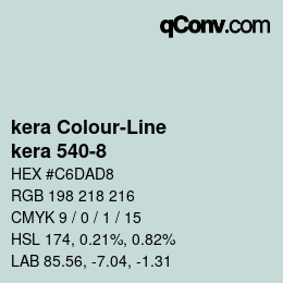 カラーコード: kera Colour-Line - kera 540-8 | qconv.com