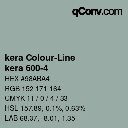 カラーコード: kera Colour-Line - kera 600-4 | qconv.com