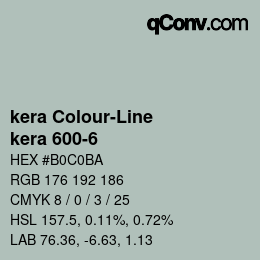 カラーコード: kera Colour-Line - kera 600-6 | qconv.com