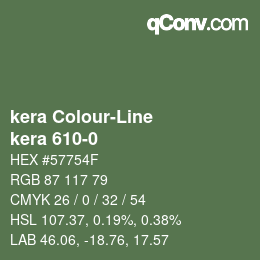 Código de color: kera Colour-Line - kera 610-0 | qconv.com