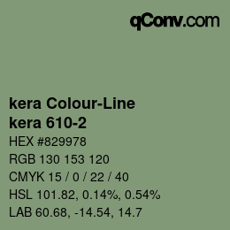 Código de color: kera Colour-Line - kera 610-2 | qconv.com