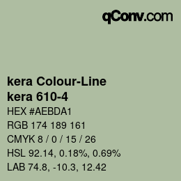 カラーコード: kera Colour-Line - kera 610-4 | qconv.com