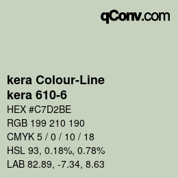 カラーコード: kera Colour-Line - kera 610-6 | qconv.com