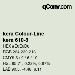 Código de color: kera Colour-Line - kera 610-8 | qconv.com