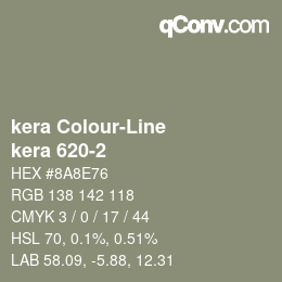 カラーコード: kera Colour-Line - kera 620-2 | qconv.com