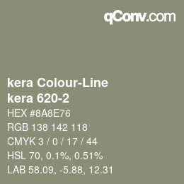 カラーコード: kera Colour-Line - kera 620-2 | qconv.com