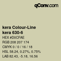 カラーコード: kera Colour-Line - kera 630-6 | qconv.com