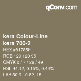 Código de color: kera Colour-Line - kera 700-2 | qconv.com