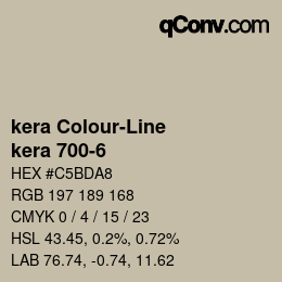 Color code: kera Colour-Line - kera 700-6 | qconv.com