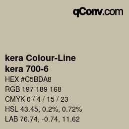 カラーコード: kera Colour-Line - kera 700-6 | qconv.com