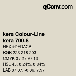 Código de color: kera Colour-Line - kera 700-8 | qconv.com