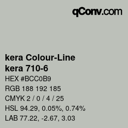 Código de color: kera Colour-Line - kera 710-6 | qconv.com