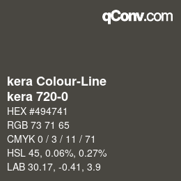 Code couleur: kera Colour-Line - kera 720-0 | qconv.com