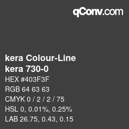 カラーコード: kera Colour-Line - kera 730-0 | qconv.com